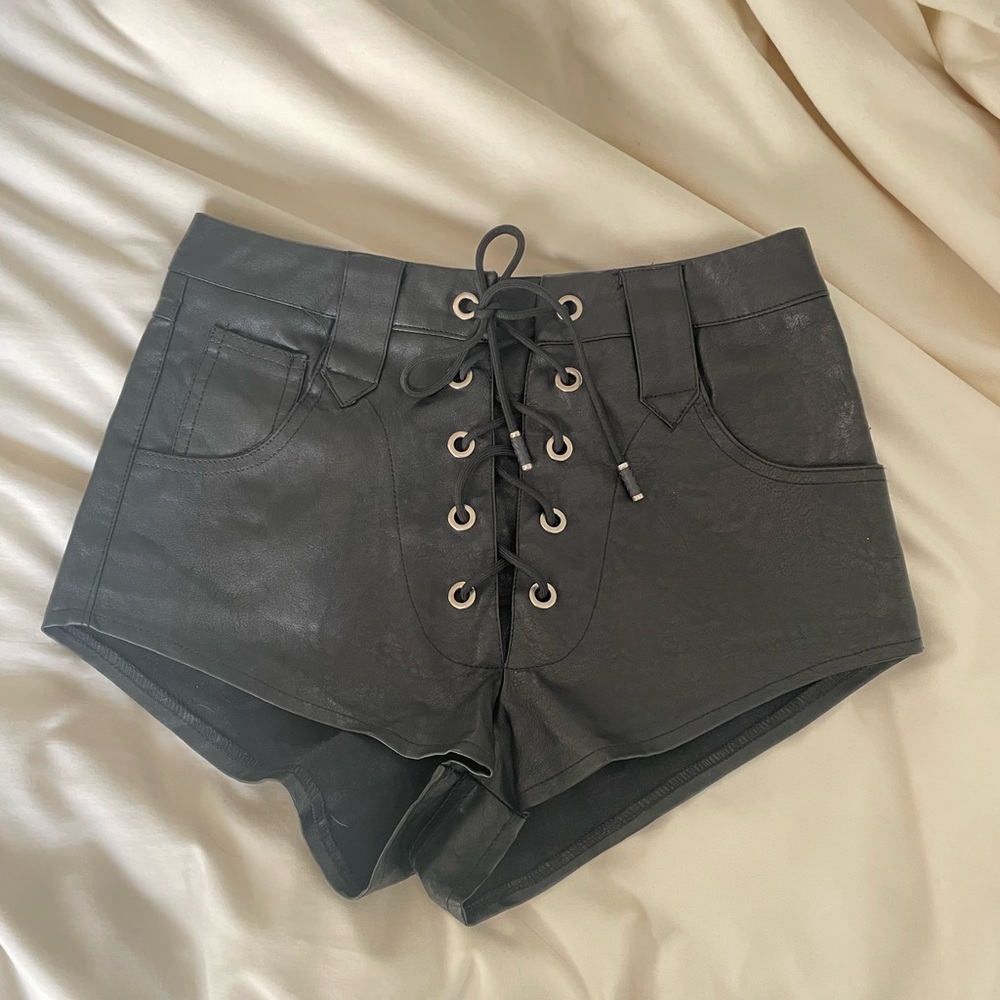 Lioness Faux Leather Shorts